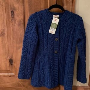 Carraig Donn Irish Cardigan 100% Merino Wool